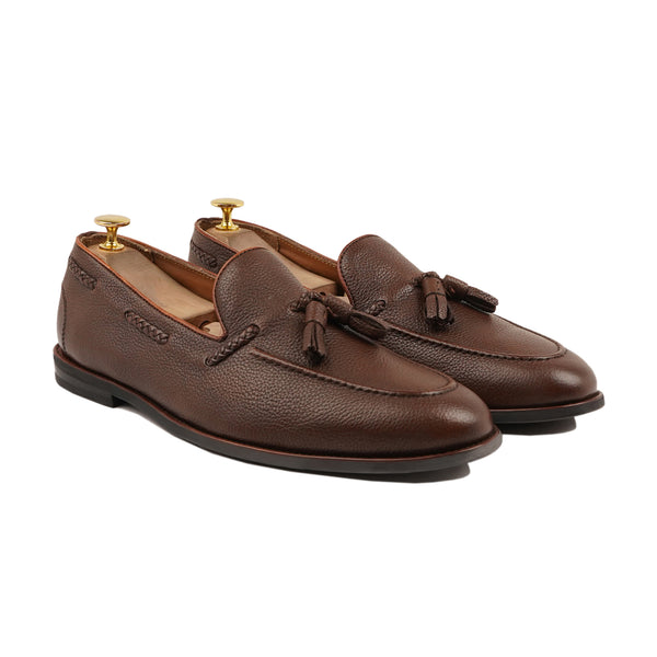 Danver - Men's Brown Pebble Grain Leather Loafer