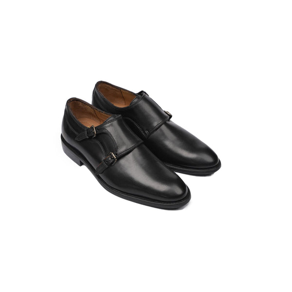 Odivelas - Kid's Black Calf Leather Double Monkstrap (5-12 Years Old)