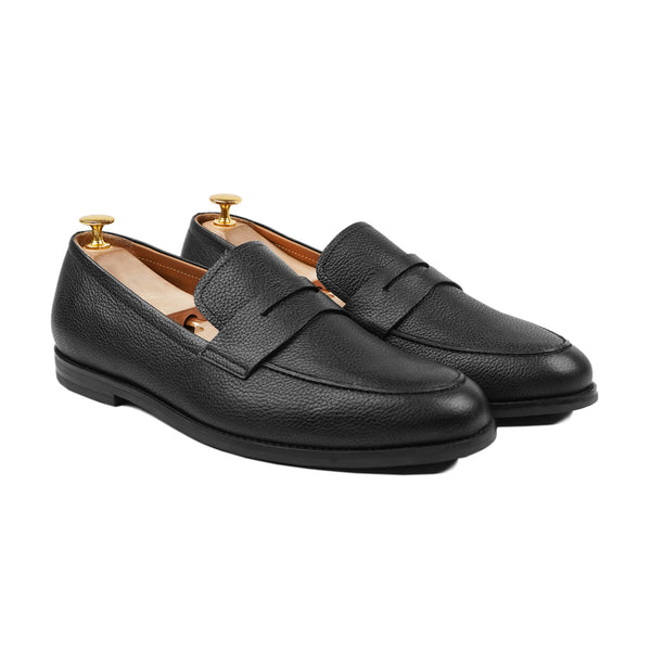 Smeaton - Men's Black Pebble Grain Leather Loafer