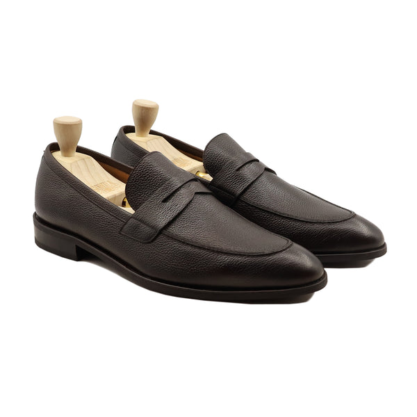 Campania - Men's Dark Brown Pebble Grain Leather Loafer