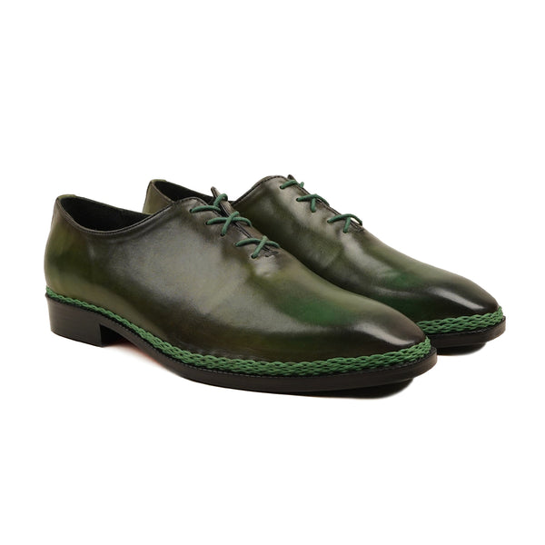 Lieksa Gy - Men's Burnish Green Calf Leather Wholecut Shoe