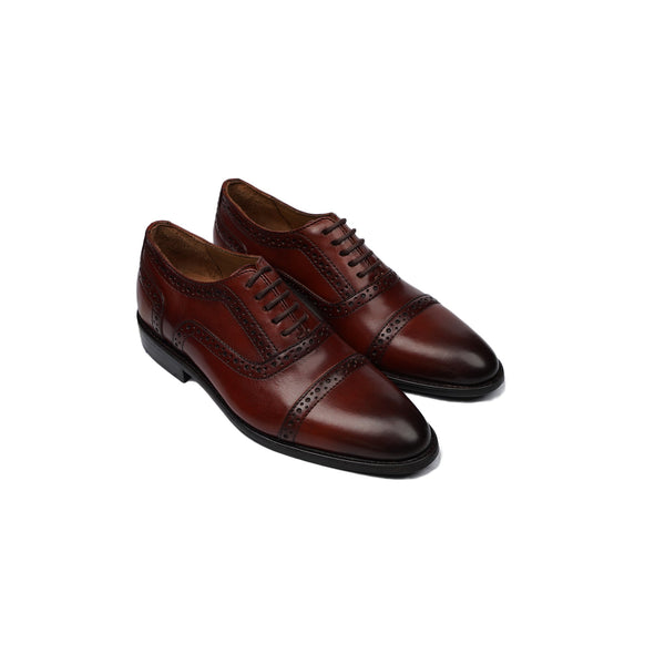 Coimbra - Kid's Burnish Oxblood Calf Leather Oxford Shoe (5-12 Years Old)