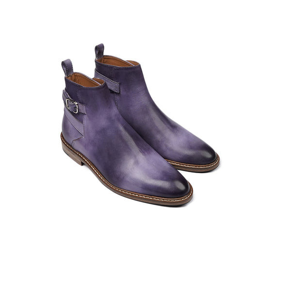 Leiria - Kid's Purple and Lavender Patina Calf Leather Jodhpur Boot (5-12 Years Old)