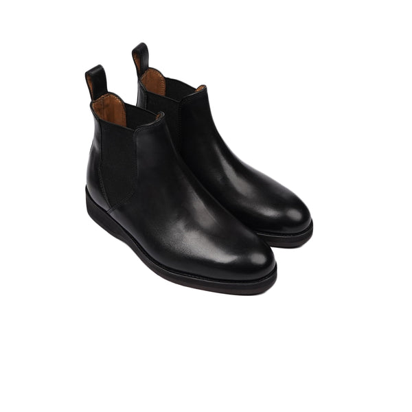 Aveiro - Kid's Black Calf Leather Chelsea Boot (5-12 Years Old)