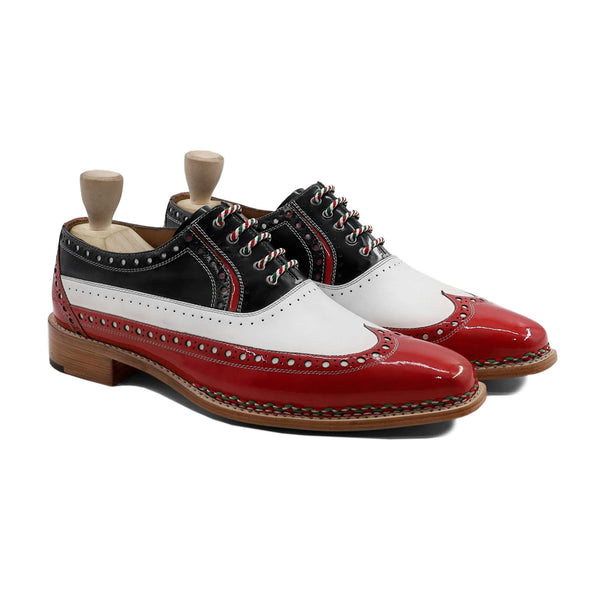 Tomsk Gy - Men's Tricolor Patent Leather Oxford Shoe