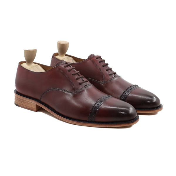 Jevo Gy - Men's Reddish Brown Calf Leather Oxford Shoe