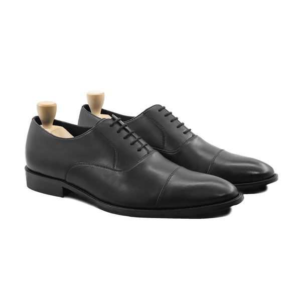 Zren - Men's Black Calf Leather Oxford Shoe
