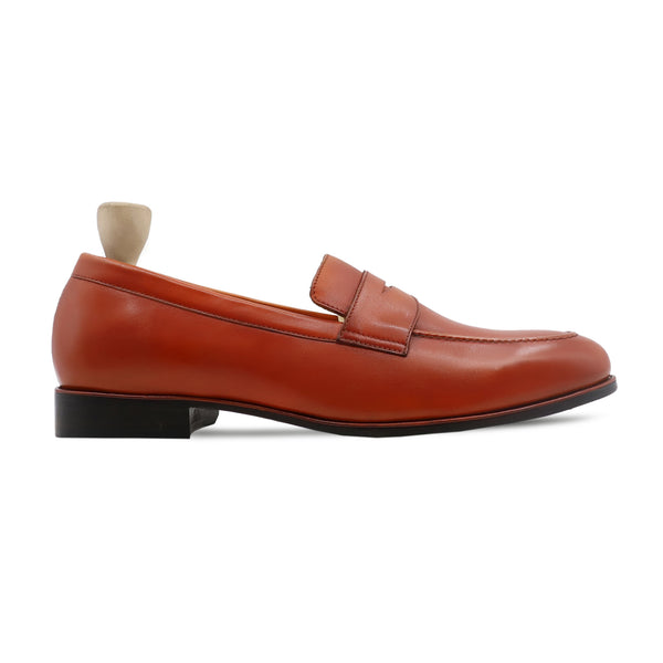 Lowe - Men's Orange Tan Calf Leather Loafer