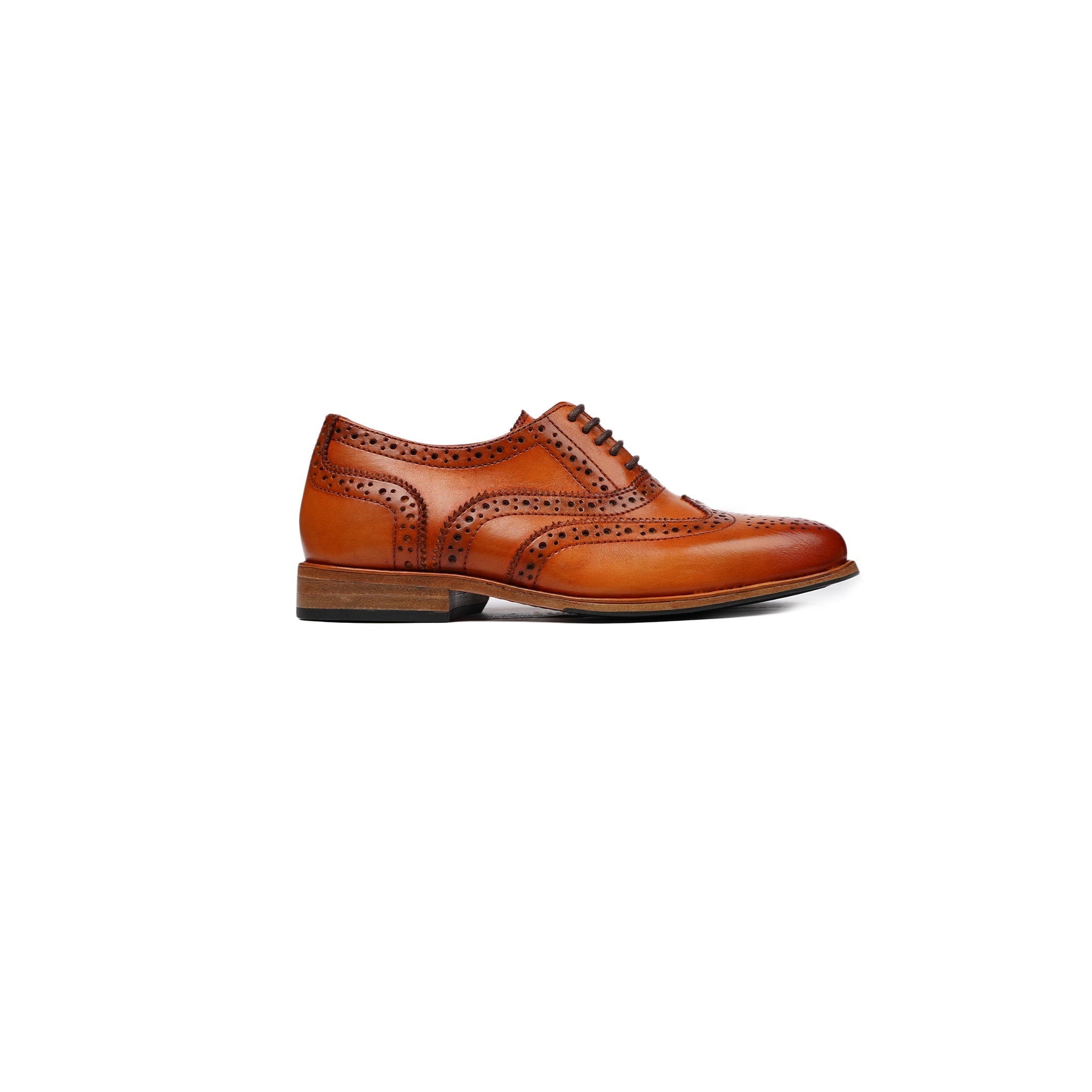 Ponta - Kid's Tan Calf Leather Oxford Shoe (5-12 Years Old)