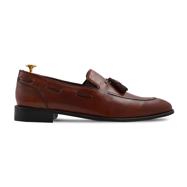 Alegria - Men's Reddish Brown Calf Leather Loafer