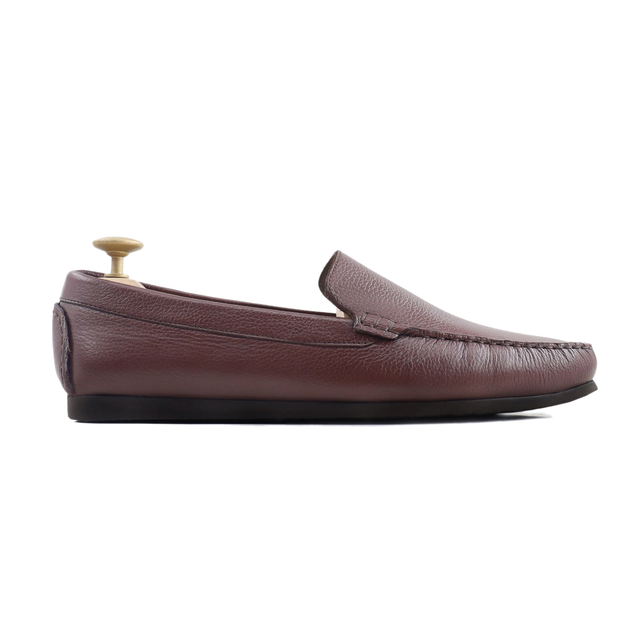 Peridot - Men's Oxblood Pebble Grain Leather Driver Shoe