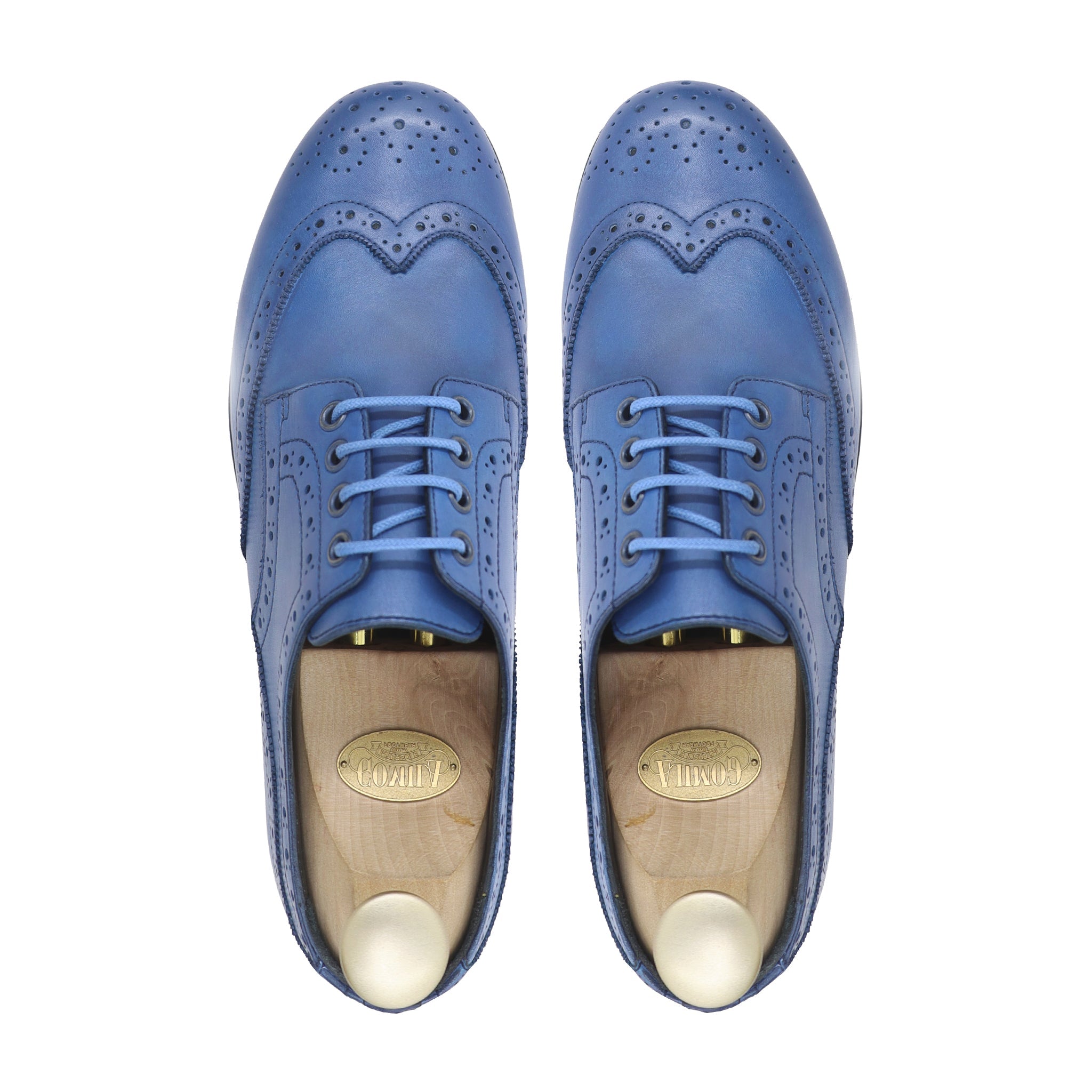 Osmond - Men's Blue Calf Leather Derby Shoe