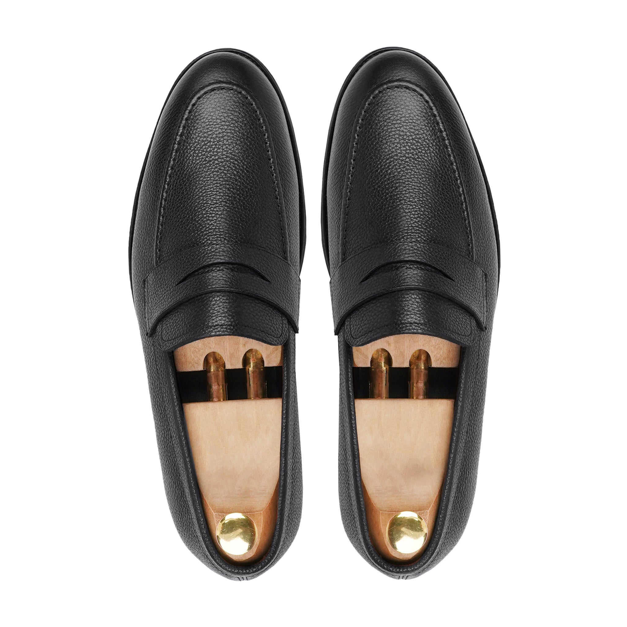 Bruin - Men's Black Pebble Grain Leather Loafer