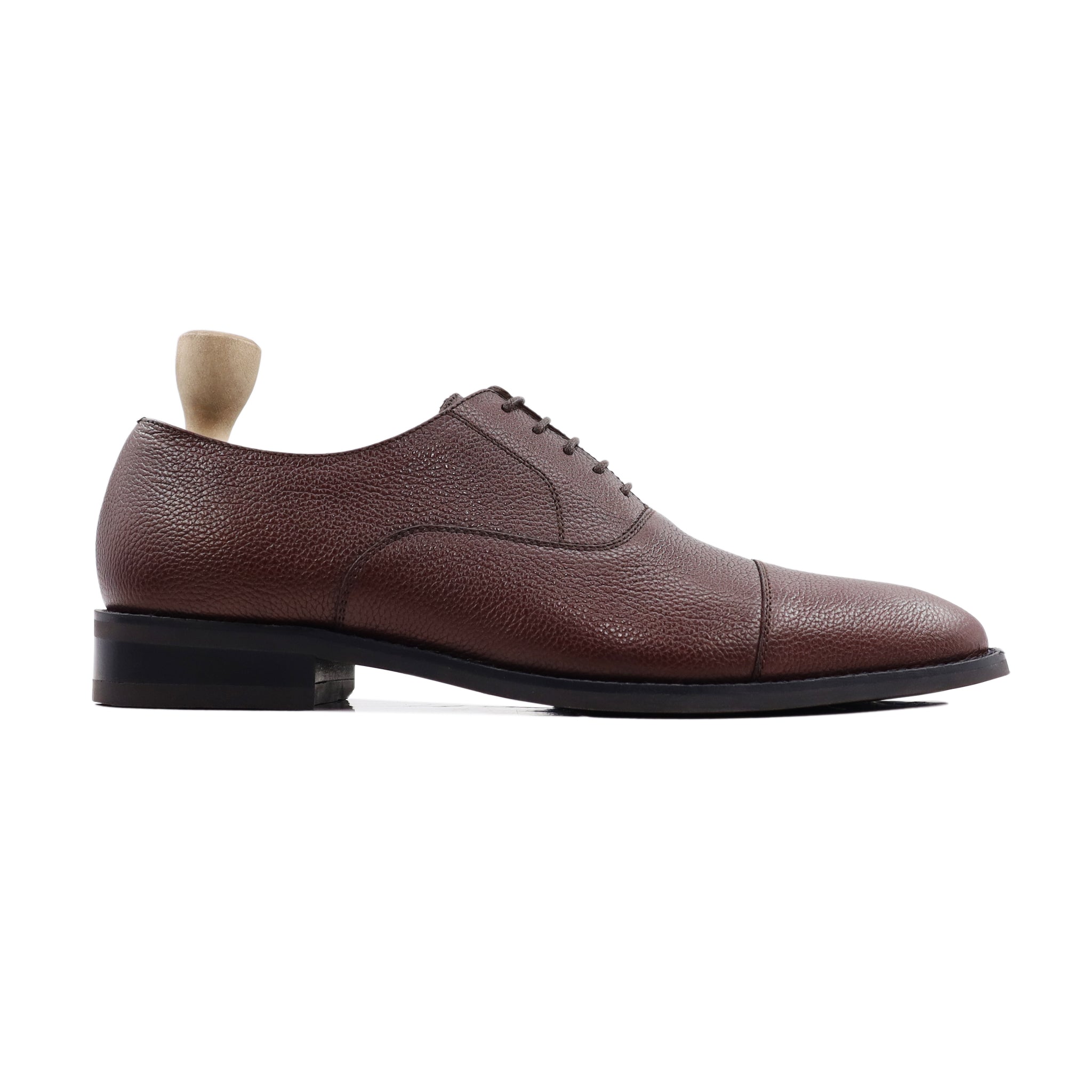 Plock - Men's Oxblood Pebble Grain Leather Oxford Shoe