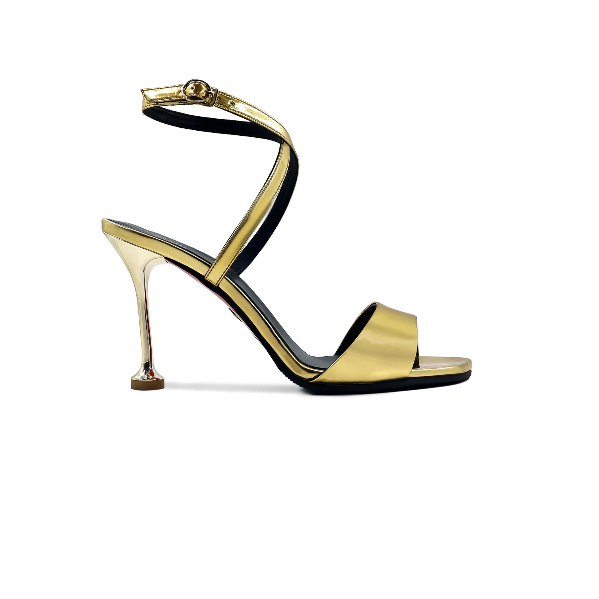 Anna - Women's Golden Strapped Heels