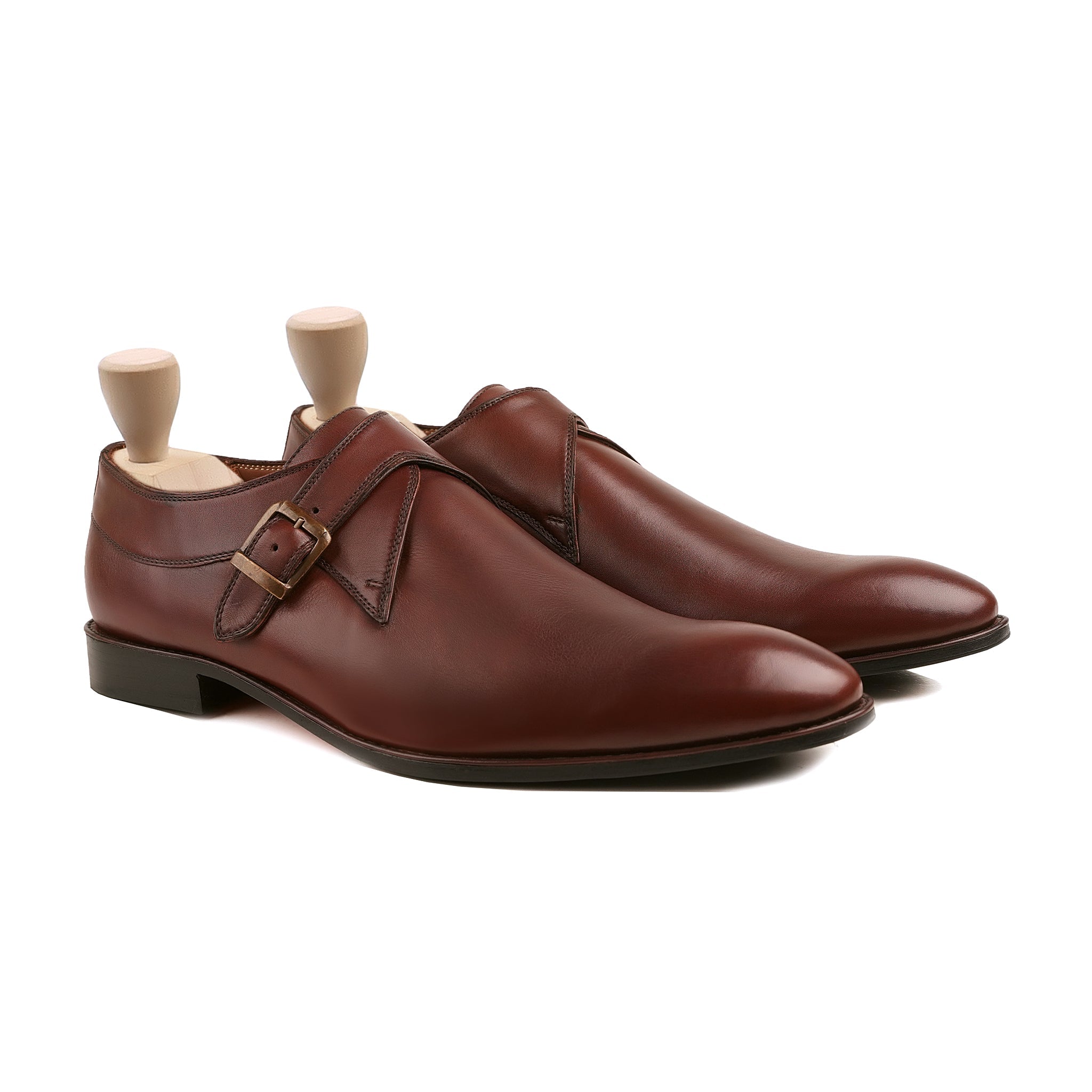 Trena - Men's Oxblood Calf Leather Monkstrap