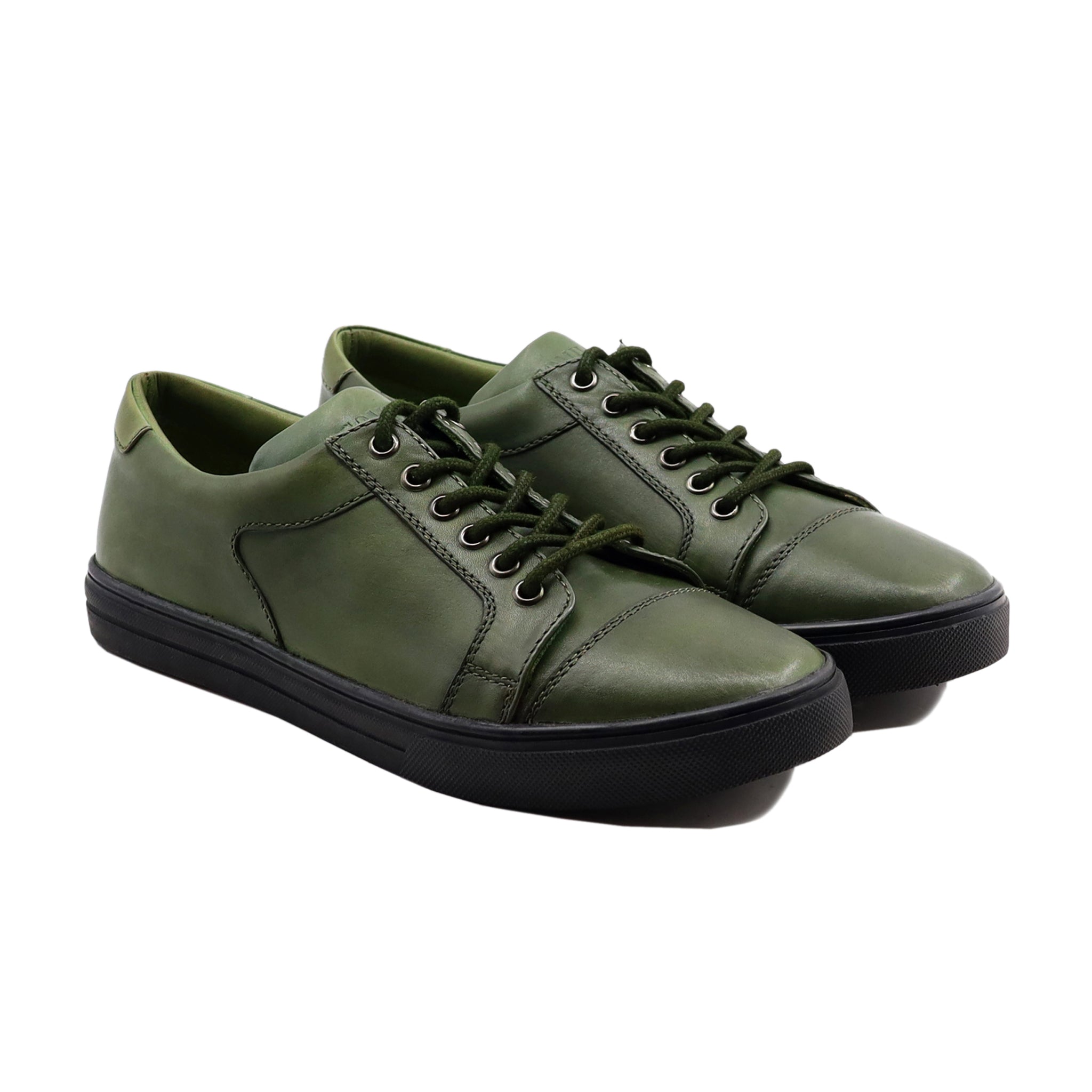 Kiev - Men's Green Calf Leather Jogger