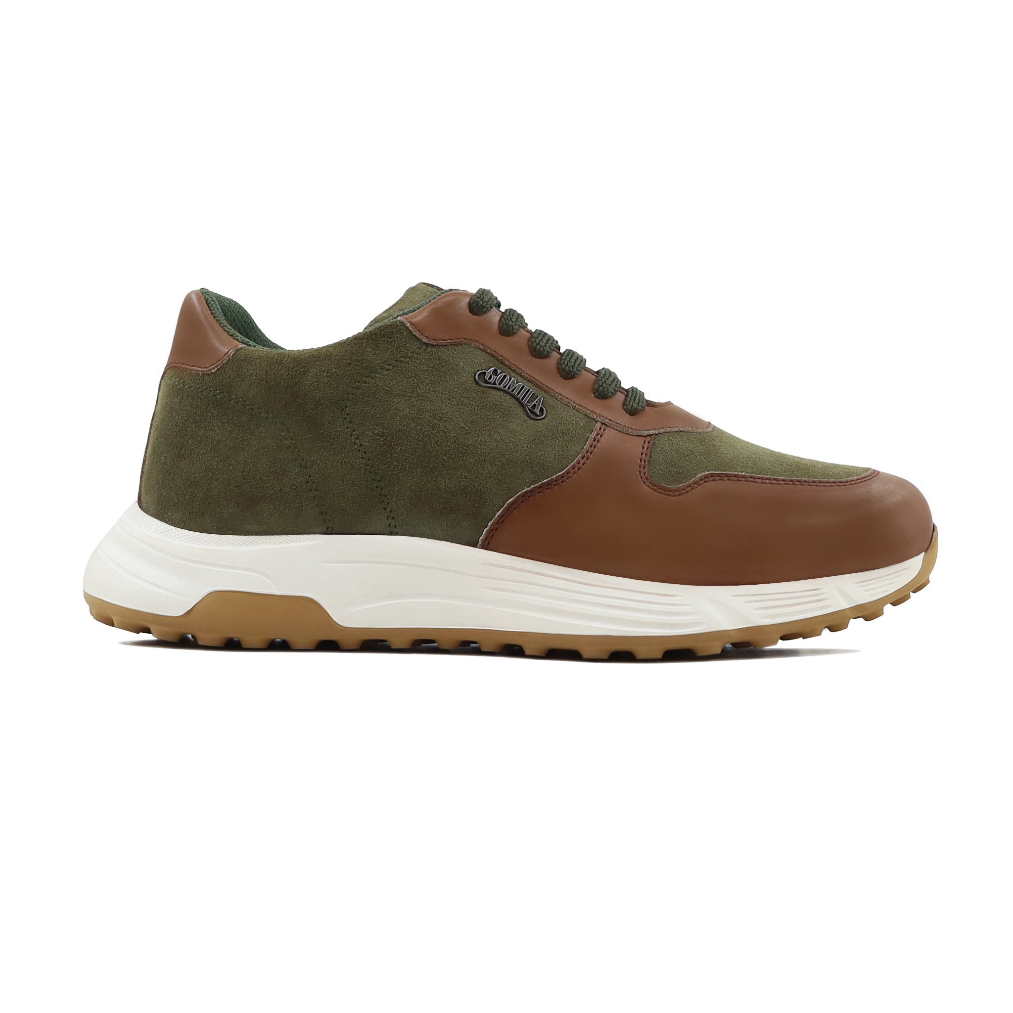 Estral - Men's Brown and Olive Green Sneaker