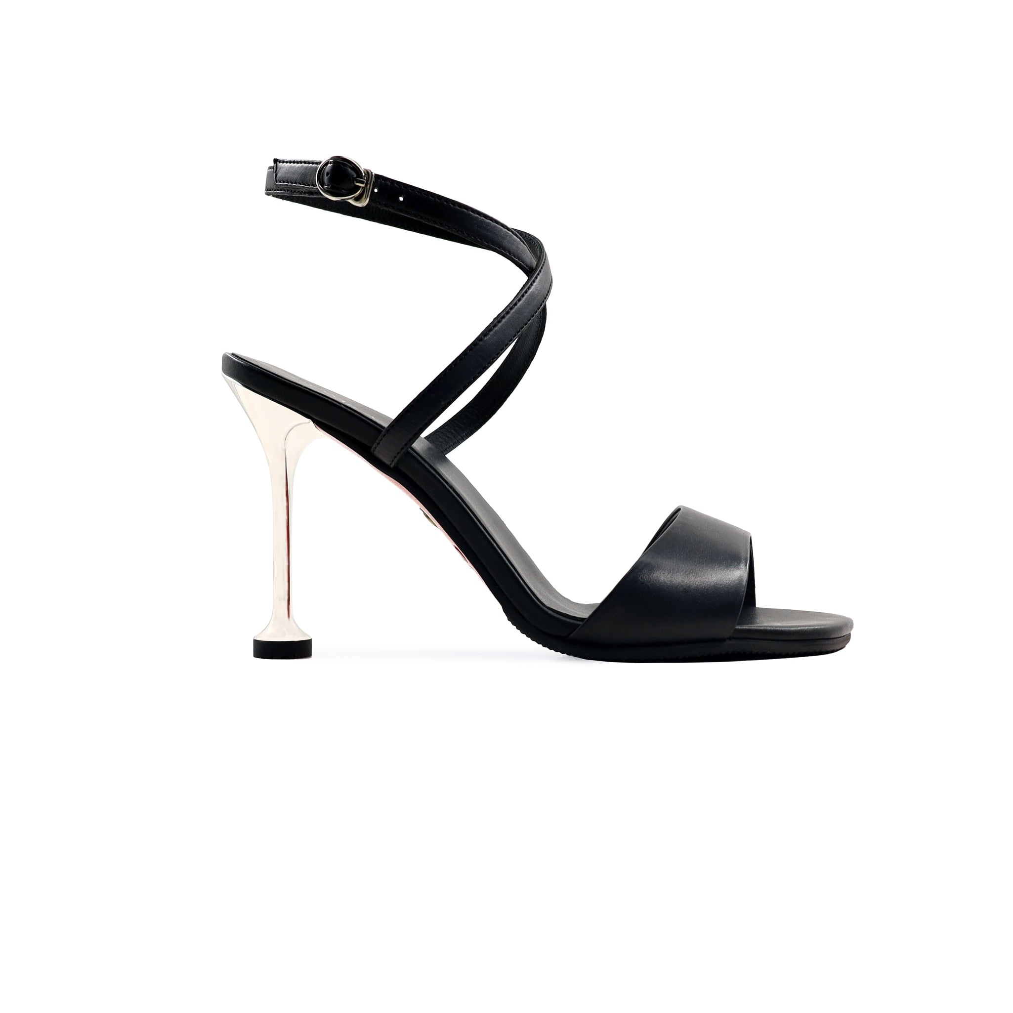 Anna - Women's Black Strapped Heels