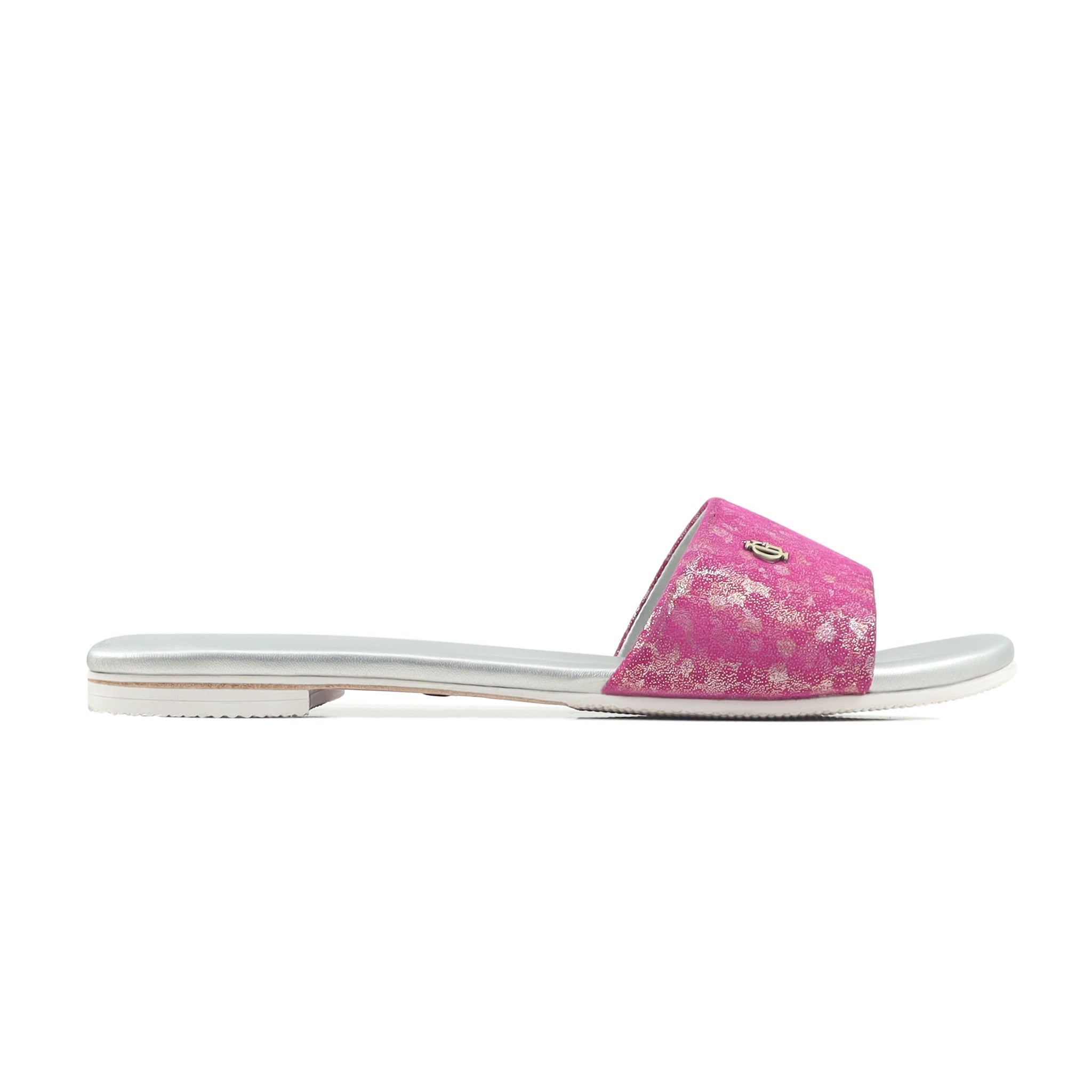 Abbie - Women's Pink and Silver Slipper