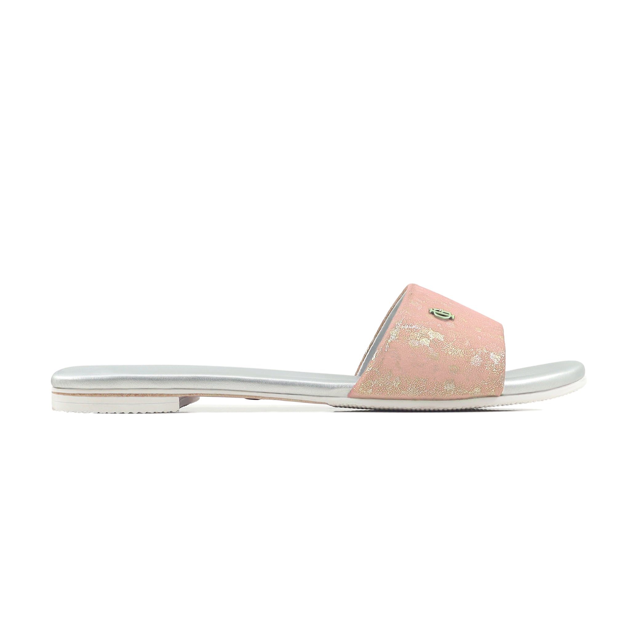 Abbie - Women's Pink and Silver Slipper