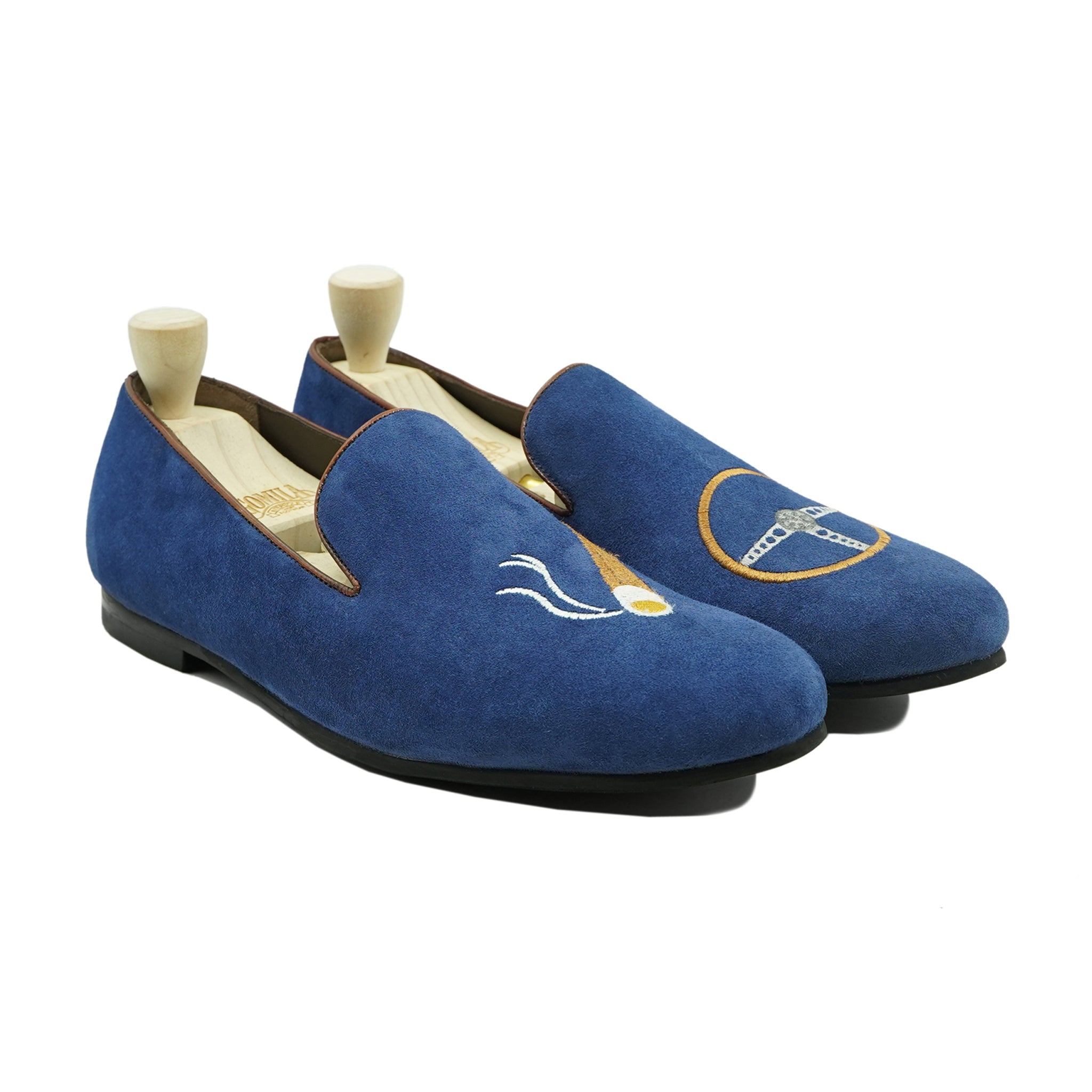 Alaska - Men's Light Blue Kid Suede Loafer