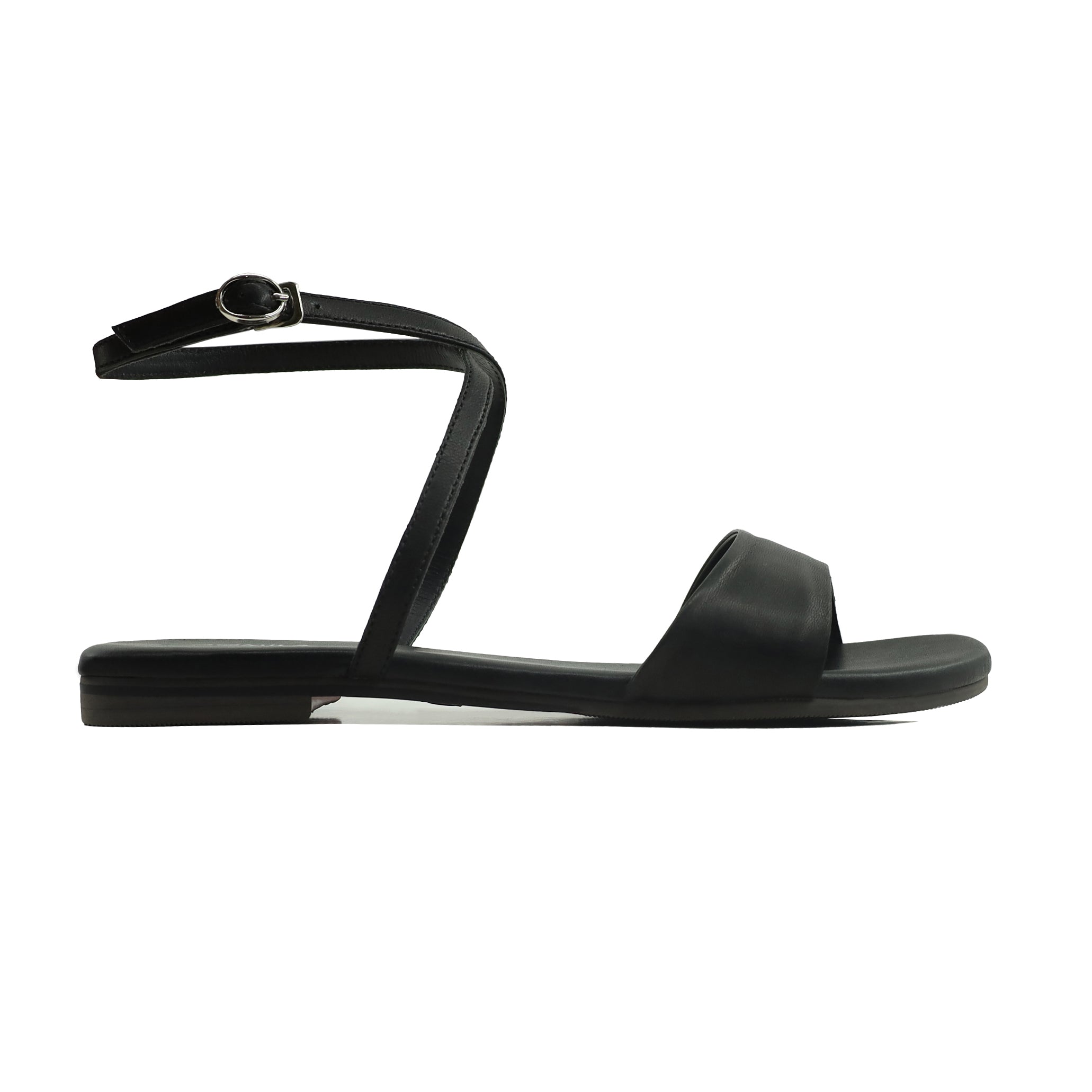 Annabelle - Women's Black Strapped Sandal