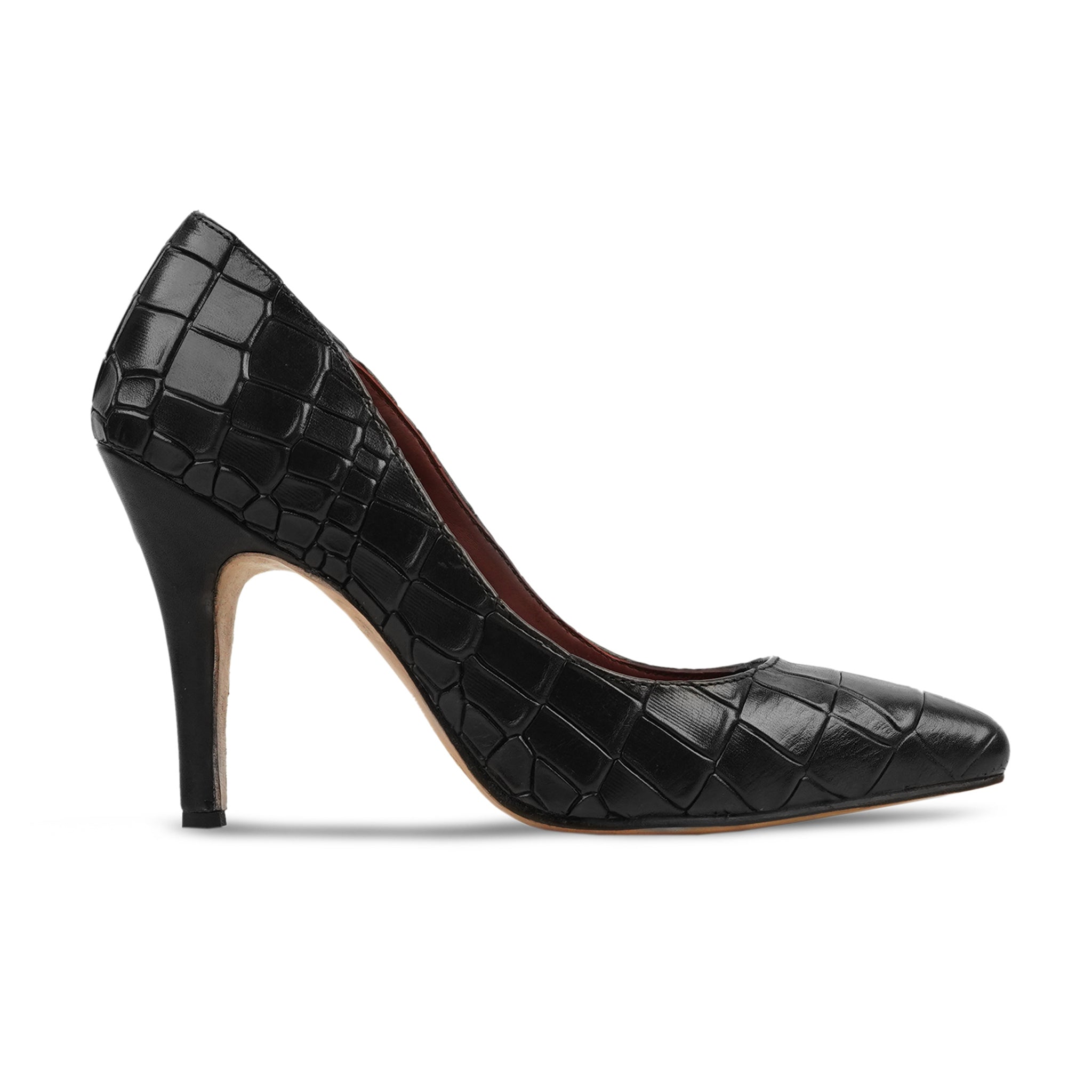 Gresham - Ladies Black Calf Leather Heel