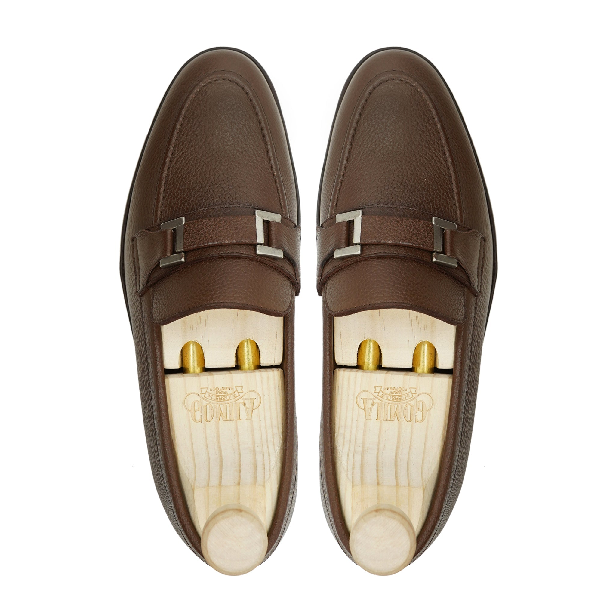 ATHENA - BROWN PEBBLE GRAIN LOAFER