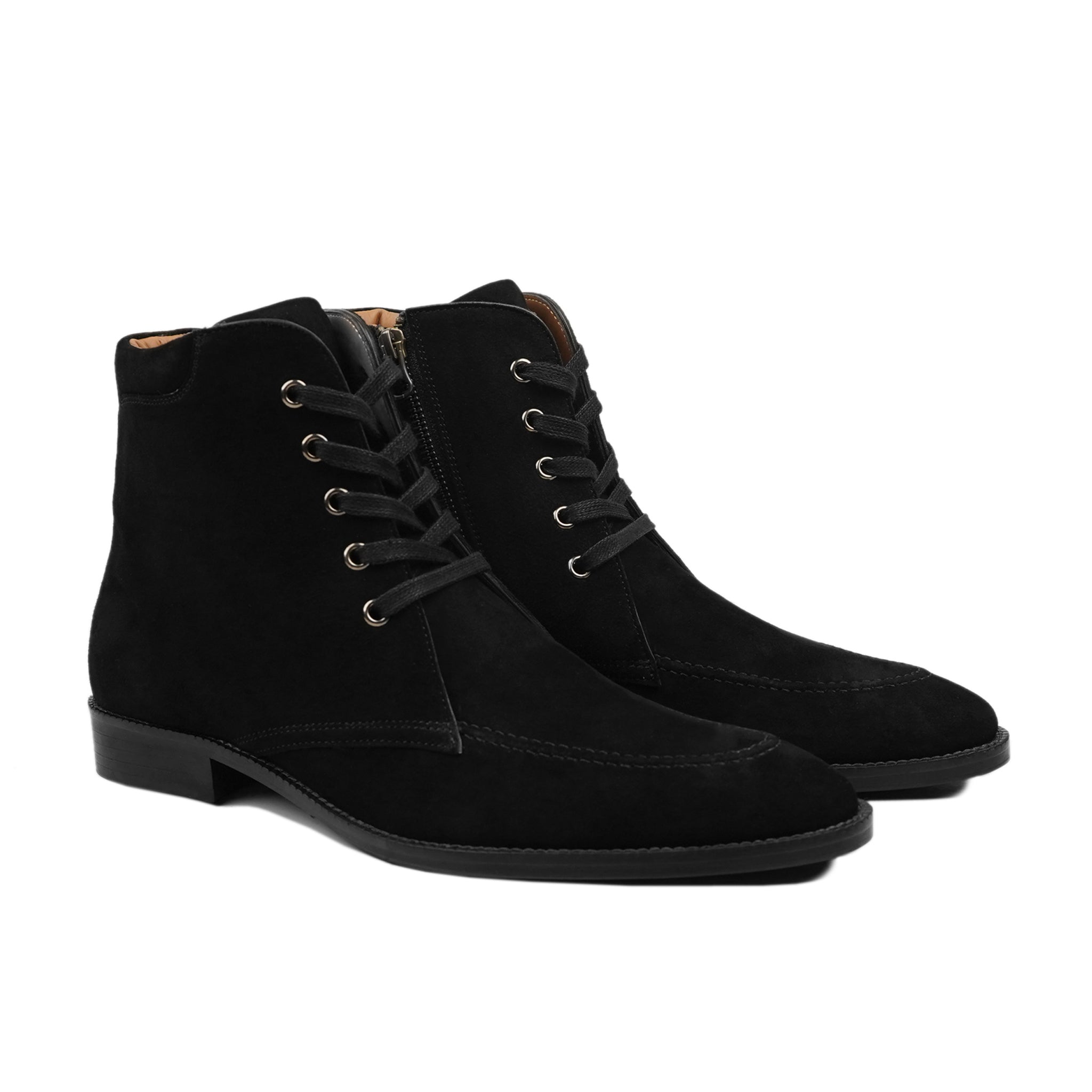 Podcet - Men's Black Kid Suede Boot