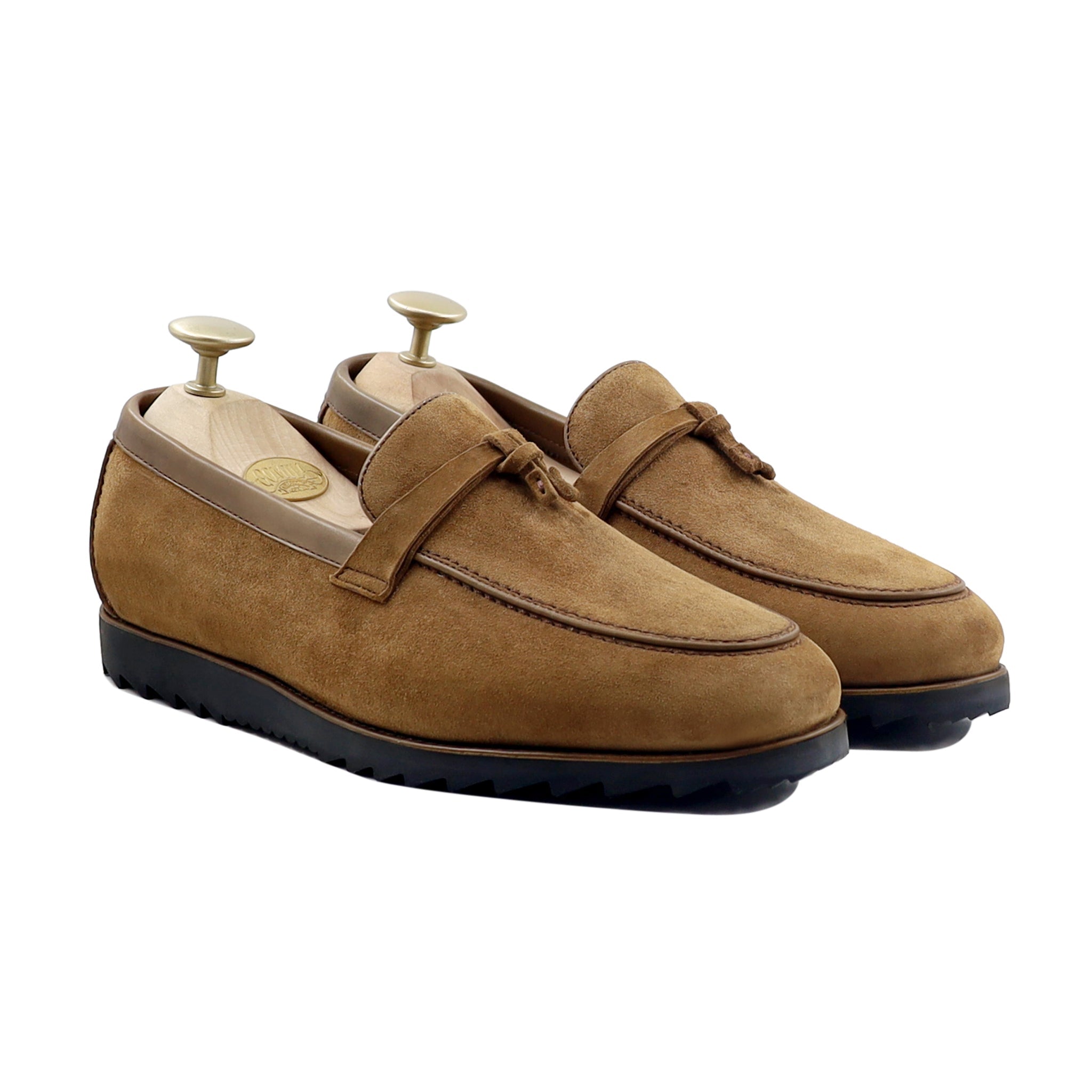 Dacia - Men's Camel Kid Suede Loafer