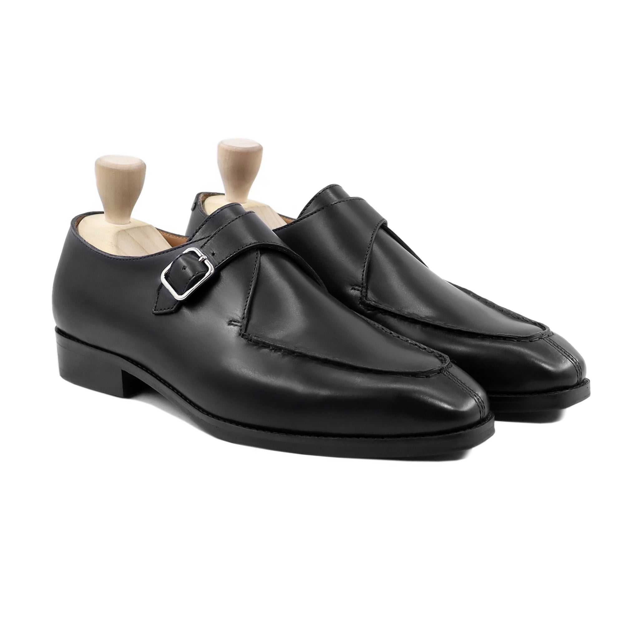 Delos - Men's Black Calf Leather Single Monkstrap