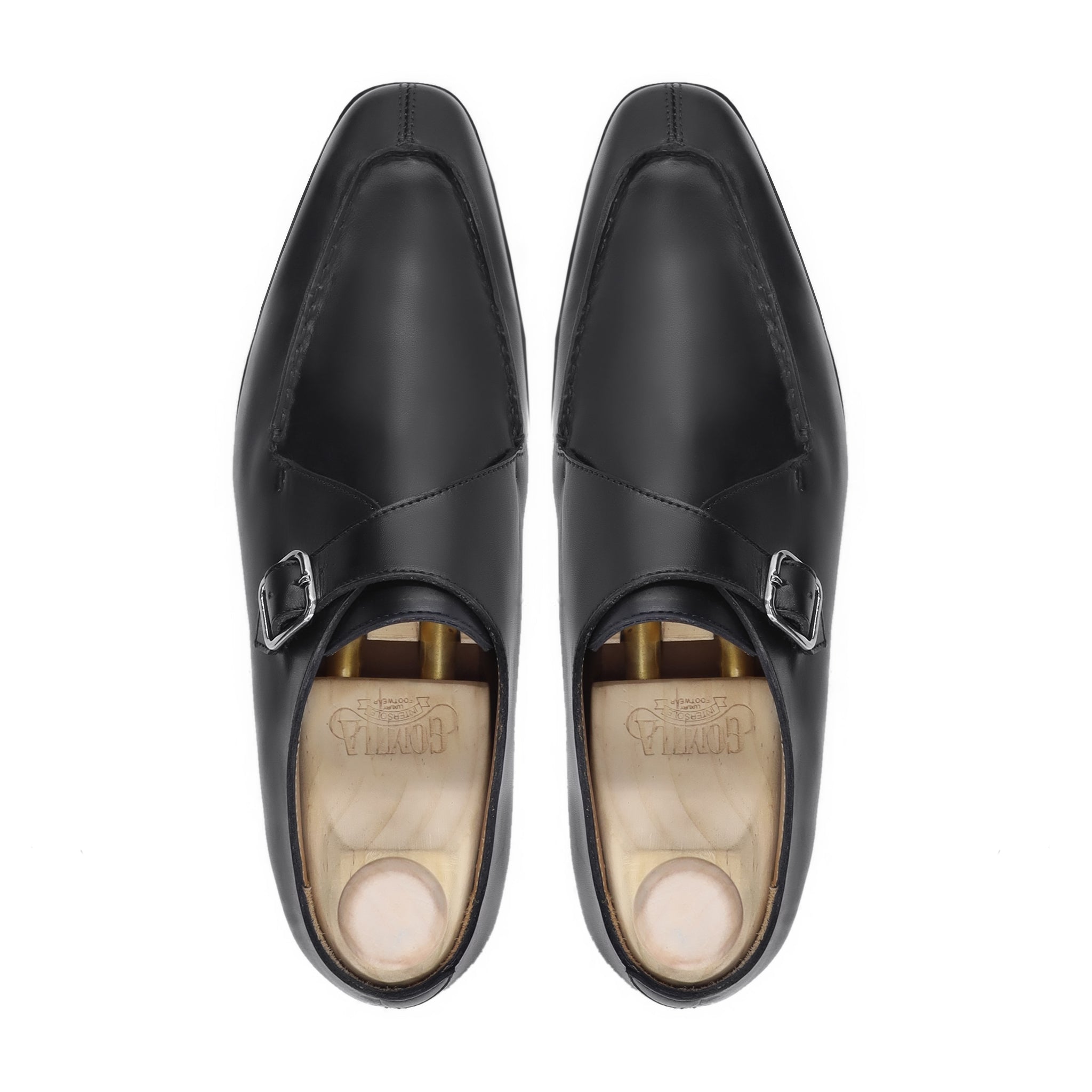 Delos - Men's Black Calf Leather Single Monkstrap