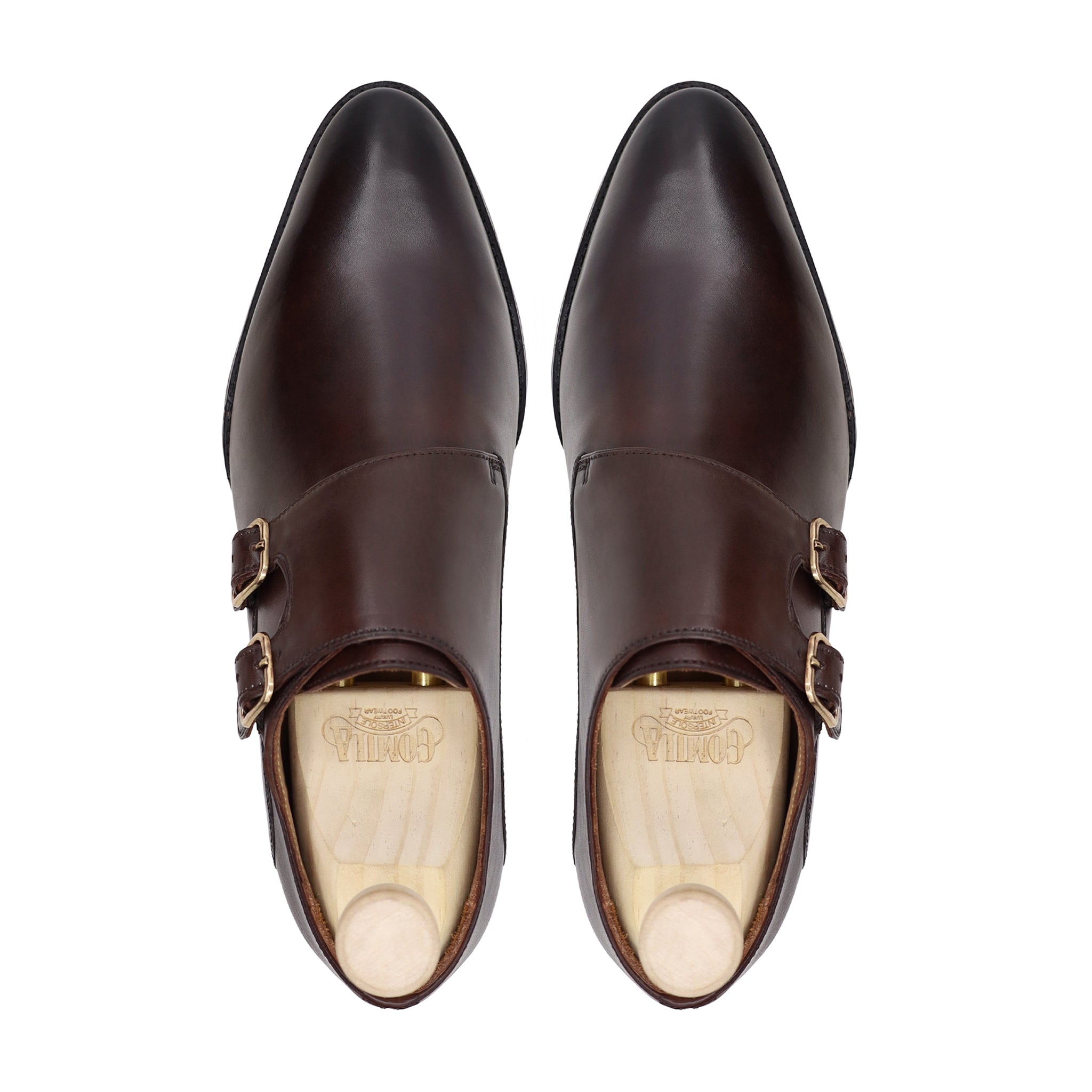 Garda - Men's Dark Brown Calf Leather Double Monkstrap