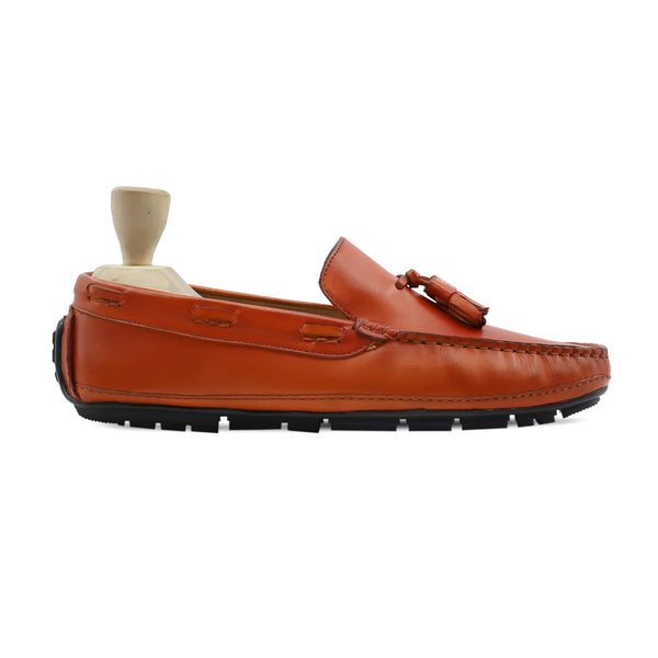 Iguazu - Men's Tan Calf Leather Driver Shoe