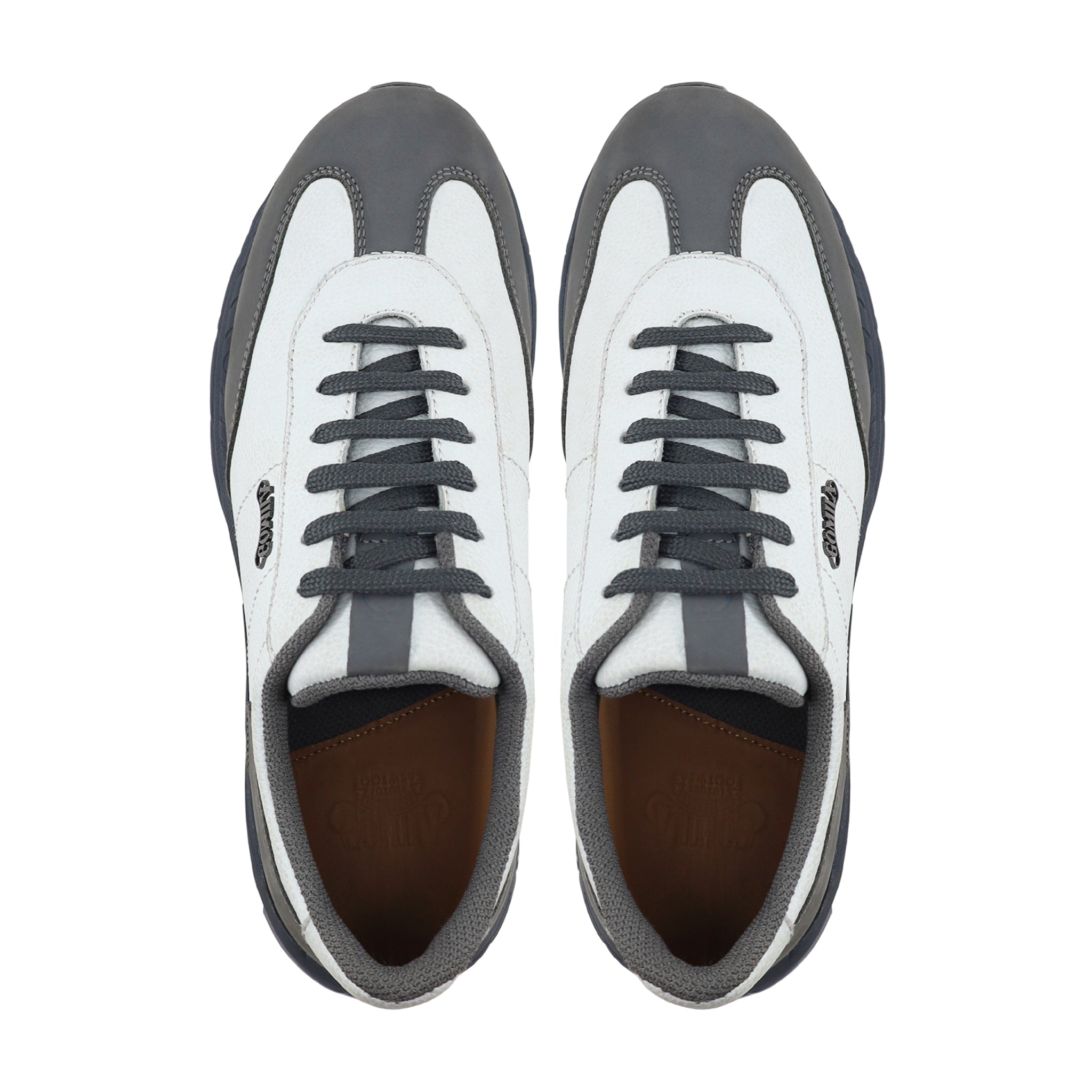 Ozil - Men's Gray and White Snearker