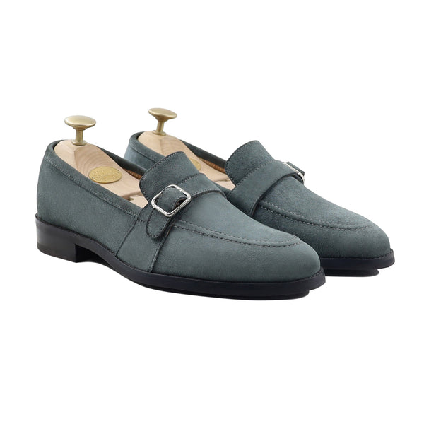 Raven - Men's Charcoal Gray Kid Suede Loafer