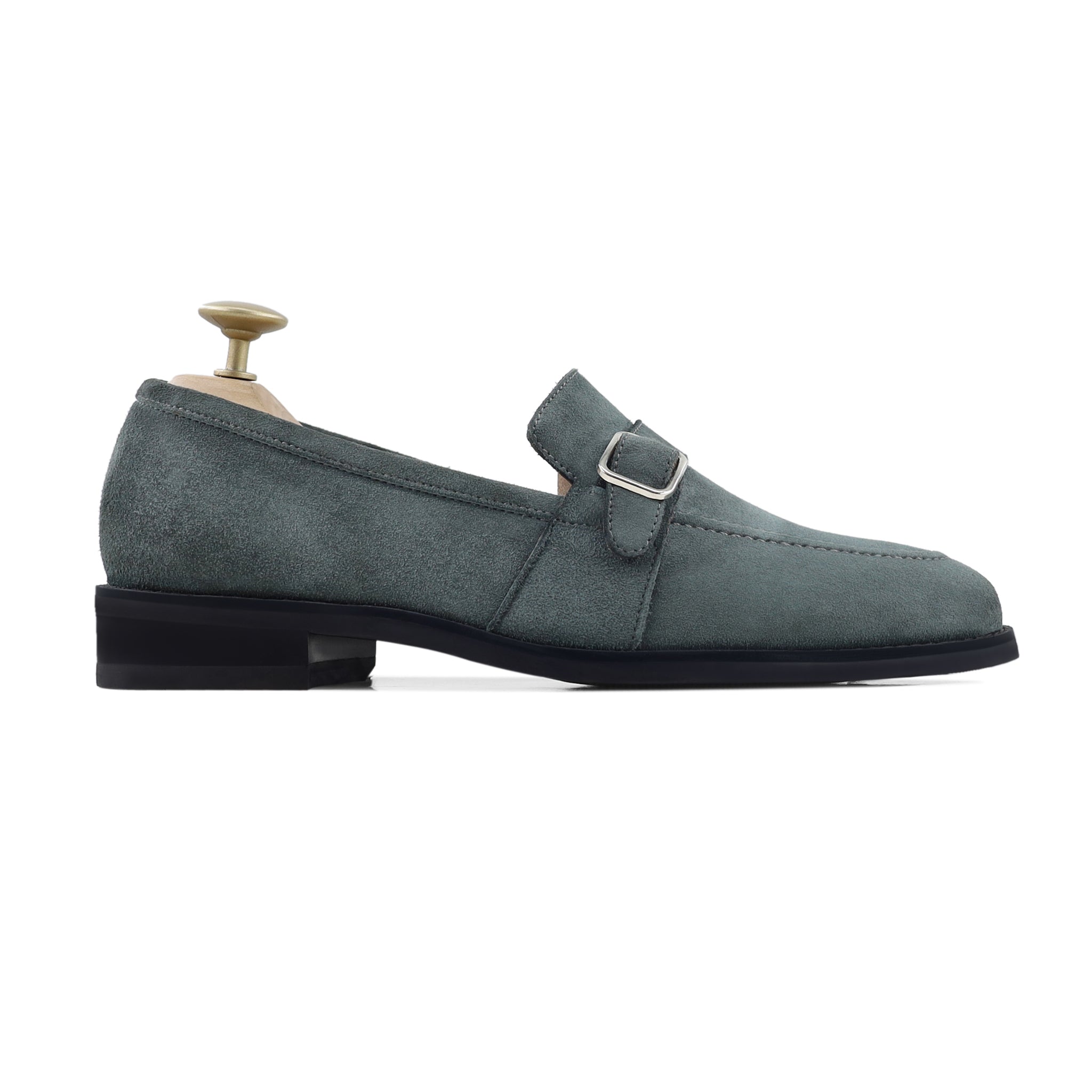 Raven - Men's Charcoal Gray Kid Suede Loafer