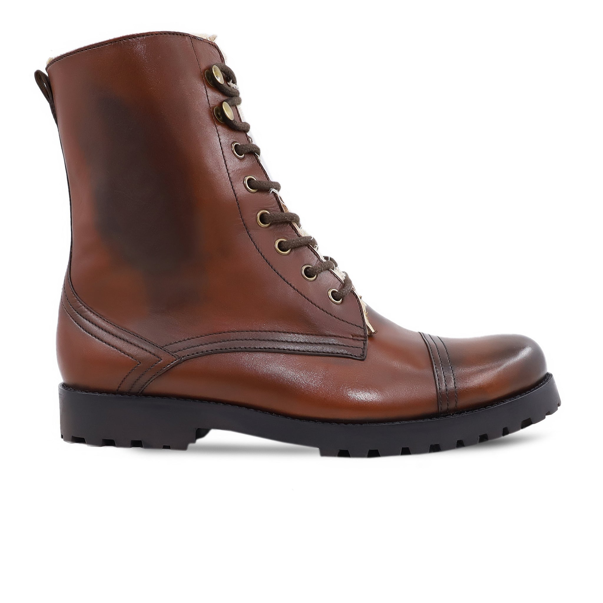 Tyrus - Men's Burnished Brown Calf Leather Boot