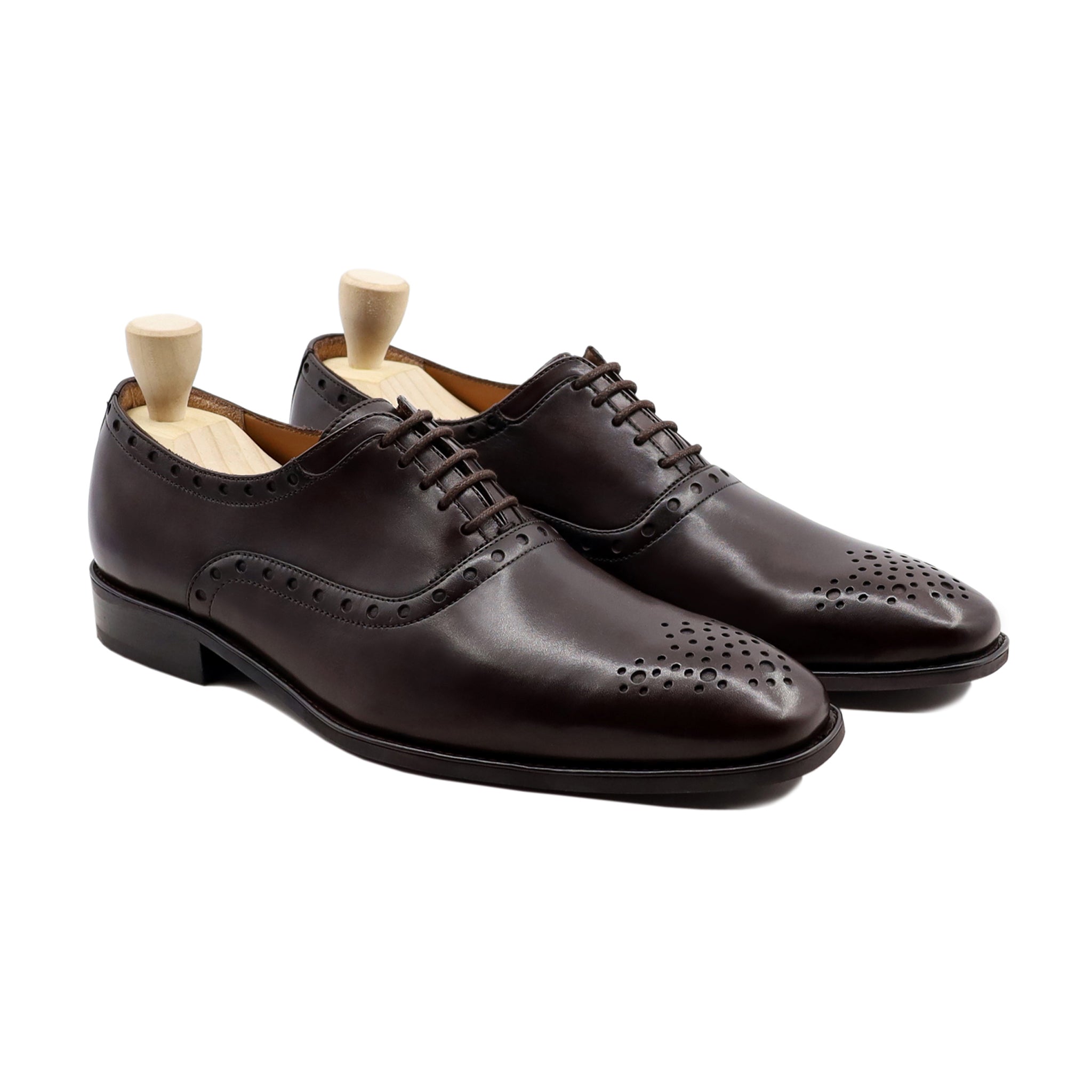 Mili - Men's Dark Brown Calf Leather Oxford Shoe