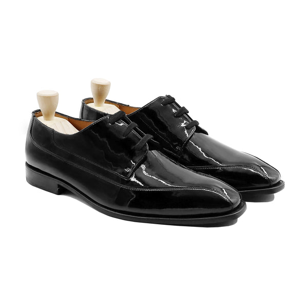 Nashle - Men's Black Patent Leather Derby Shoe