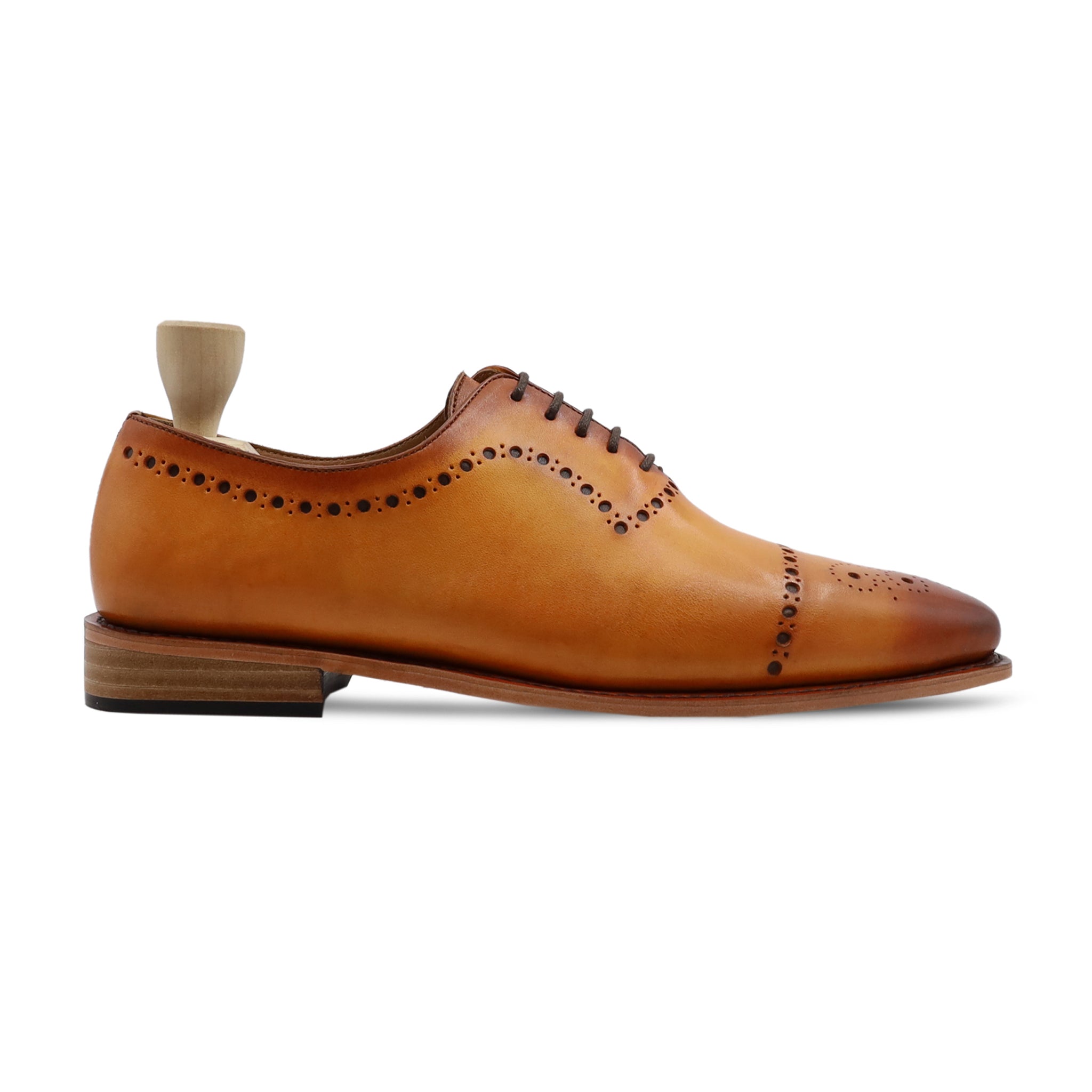 Shoal - Men's Tan Calf Leather Wholecut Shoe