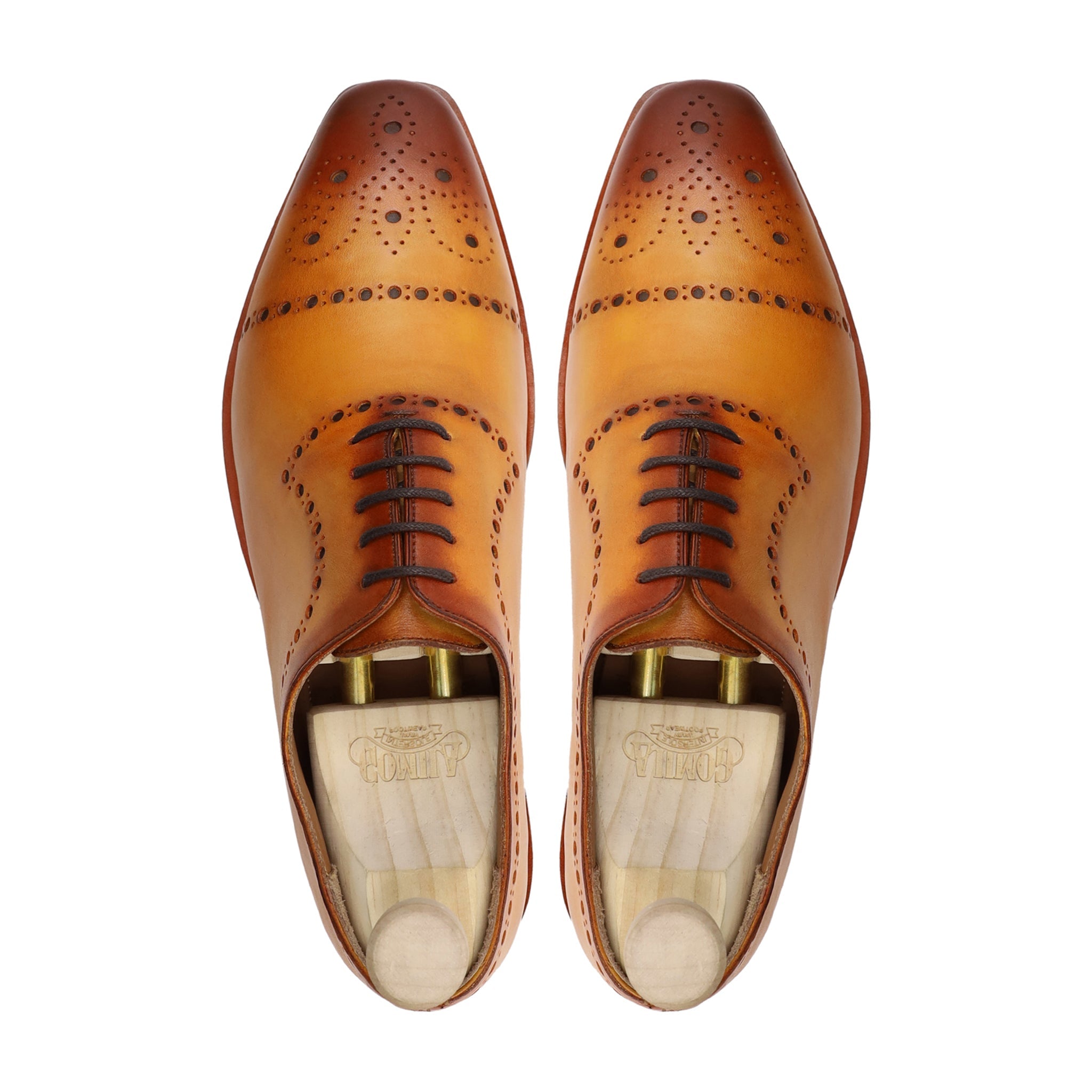 Shoal - Men's Tan Calf Leather Wholecut Shoe