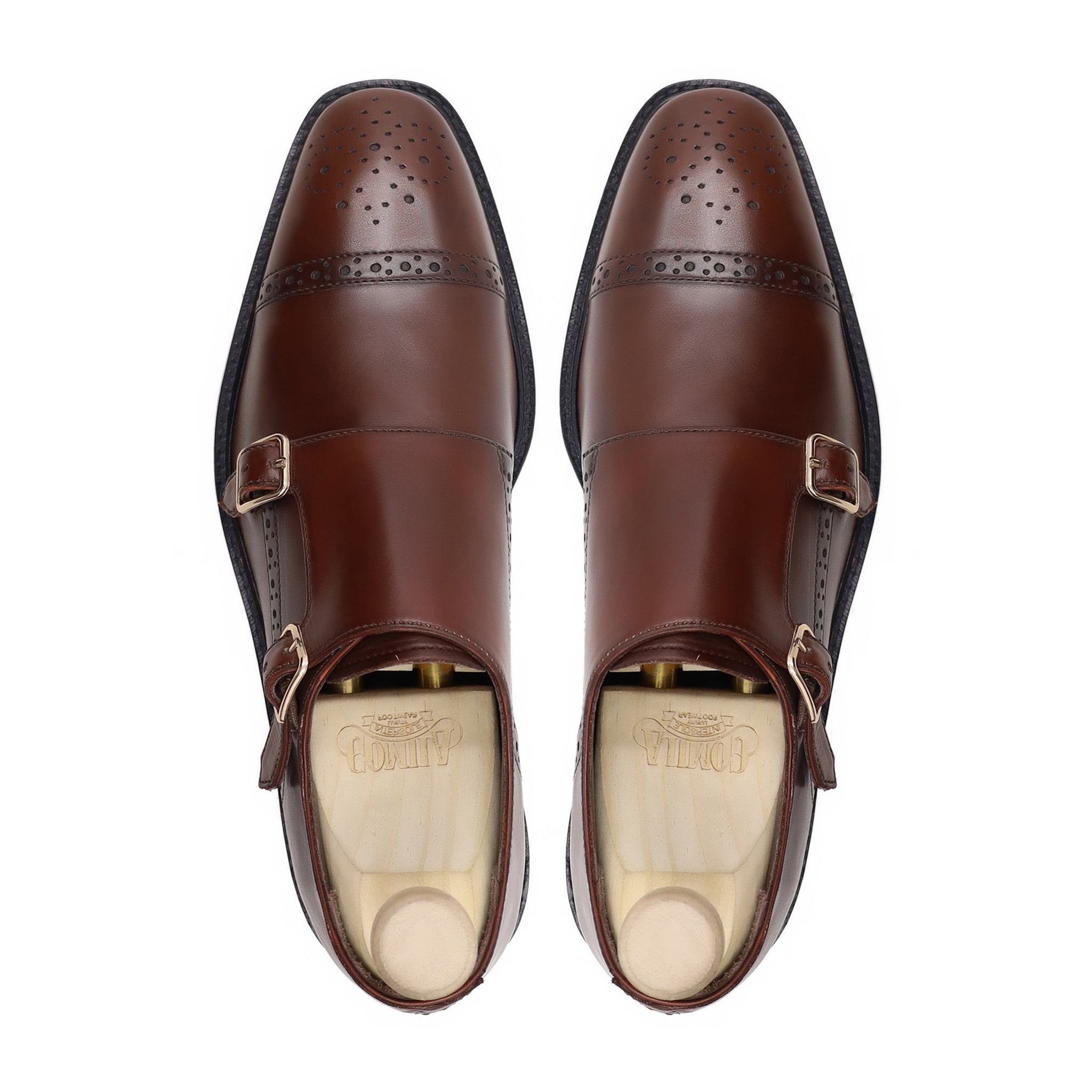 Timbuktu - Men's Brown Calf Leather Double Monkstrap