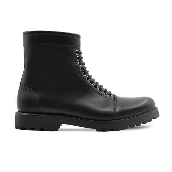 Param - Men's Black Calf Leather Boot