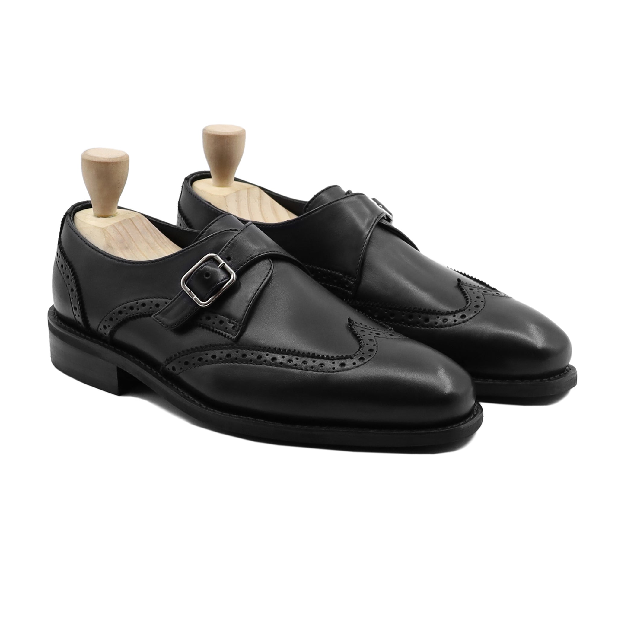 Tad - Men's Black Calf Leather Single Monkstrap