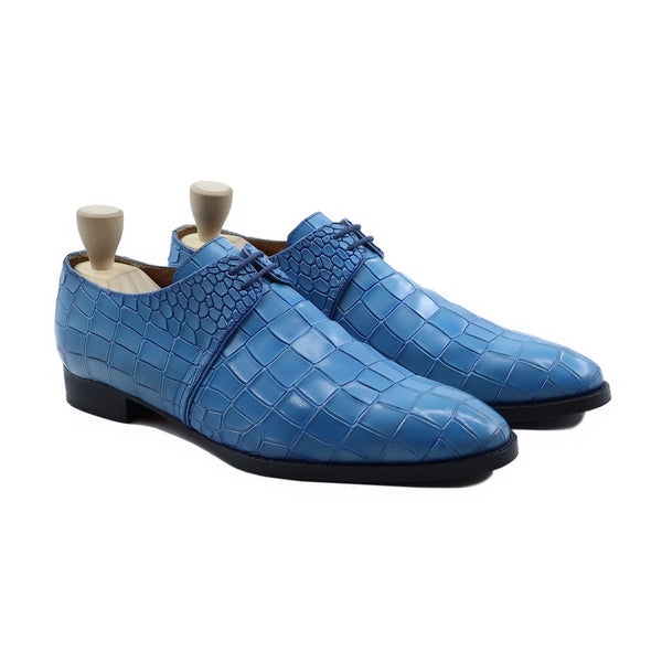 Sandro - Men's Blue Calf Leather Derby Shoe