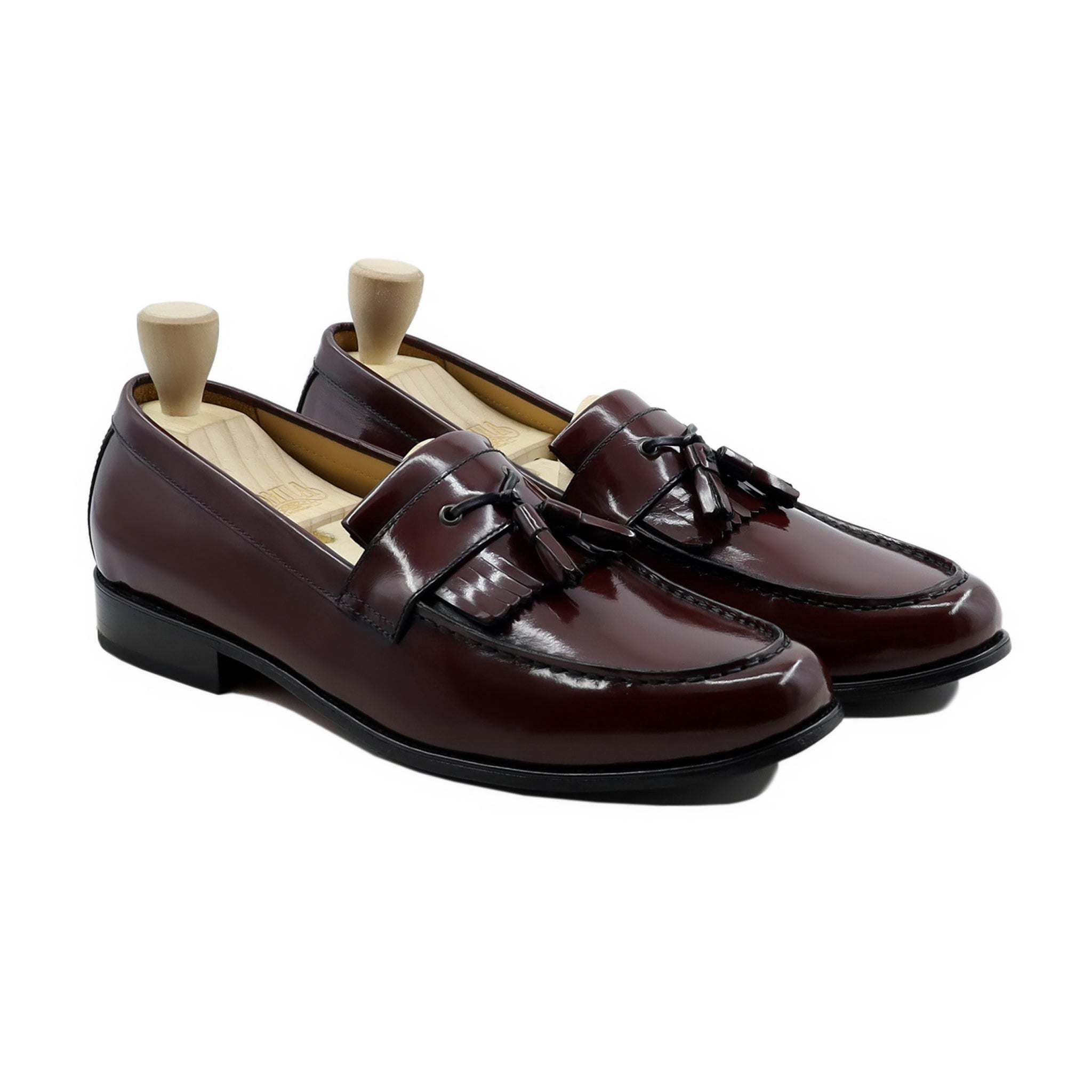 Arvada - Men's Oxblood Box Leather High Shine Loafer