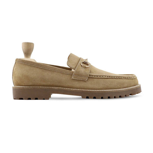 Huston - Men's Camel Kid Suede Loafer