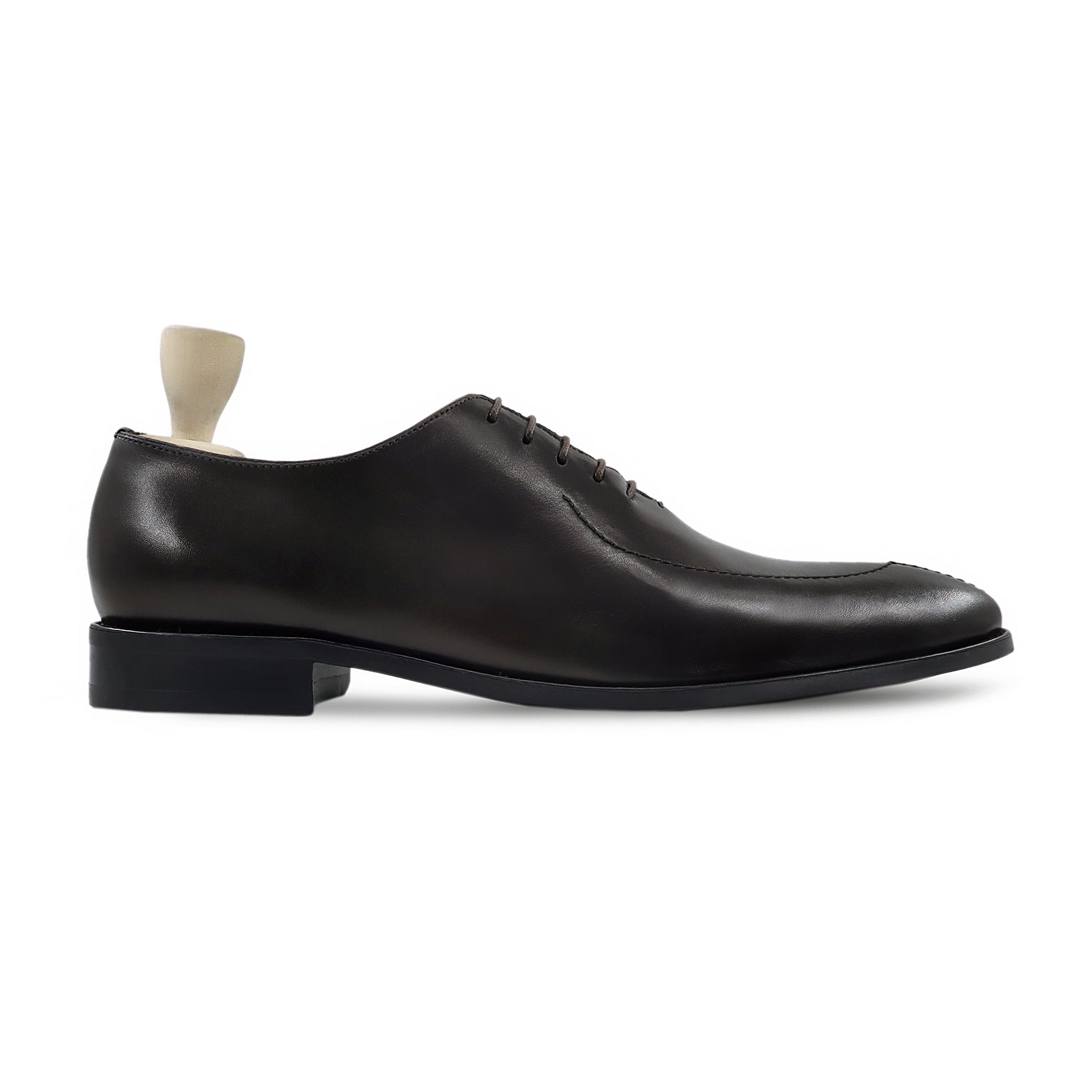 Geezil - Men's Dark Brown Calf Leather Wholecut Shoe